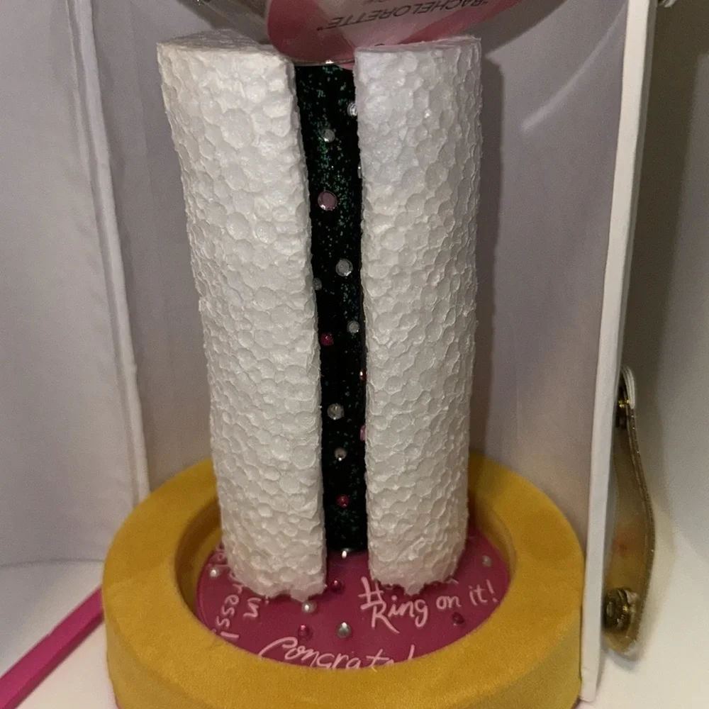 Lolita Bachelorette Hand Painted Bejeweled Bling Wine Glass w Gift Box New